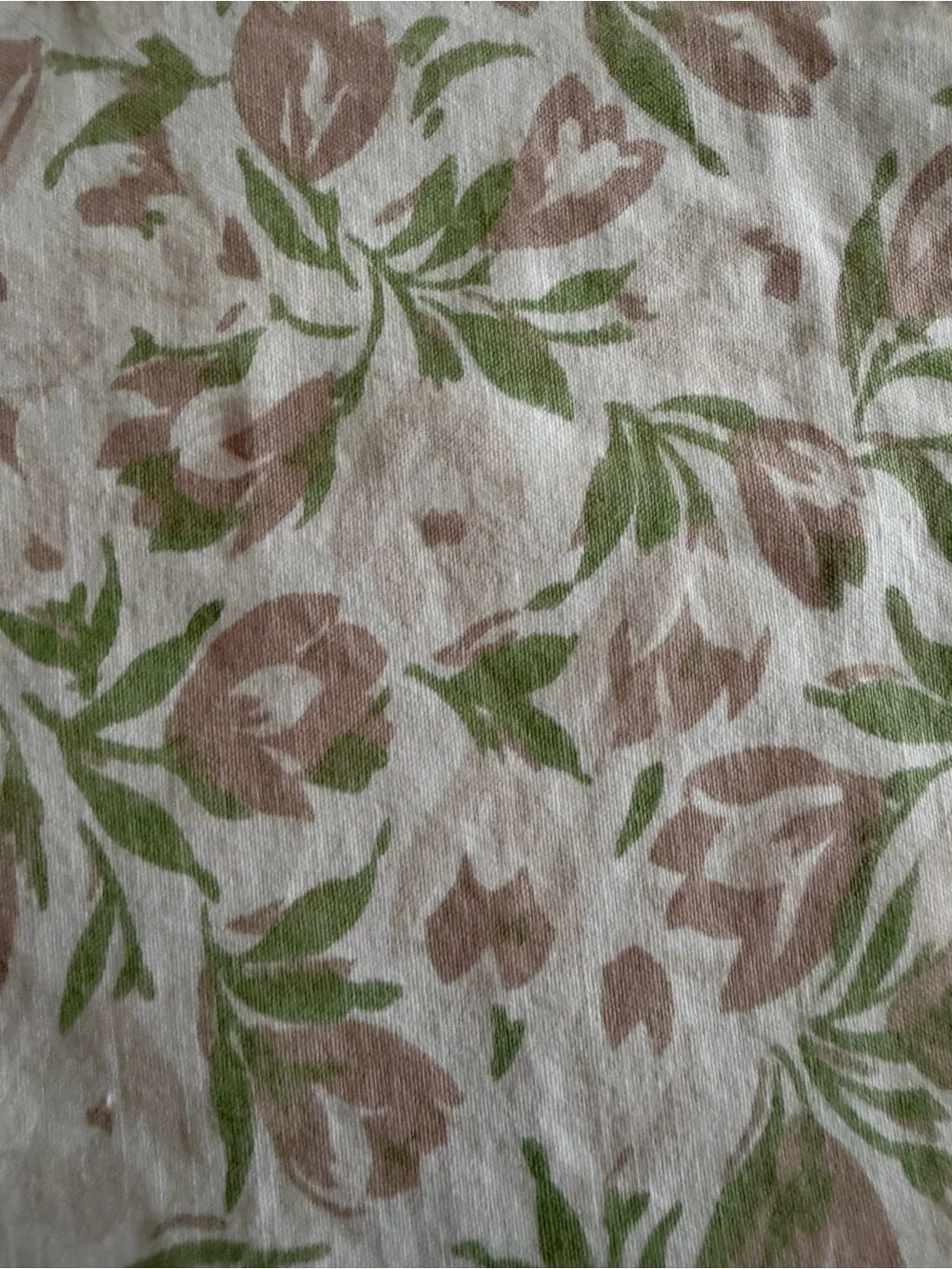 Vintage Tablecloth 1950s Pink Floral Border Excellent Condition 68 X 59 Inches